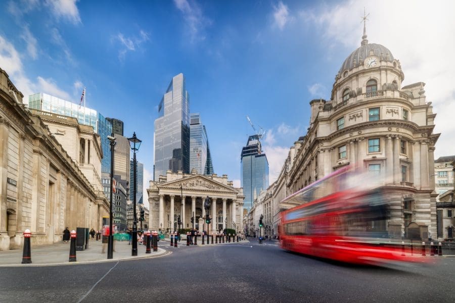 The Bank of England in London.